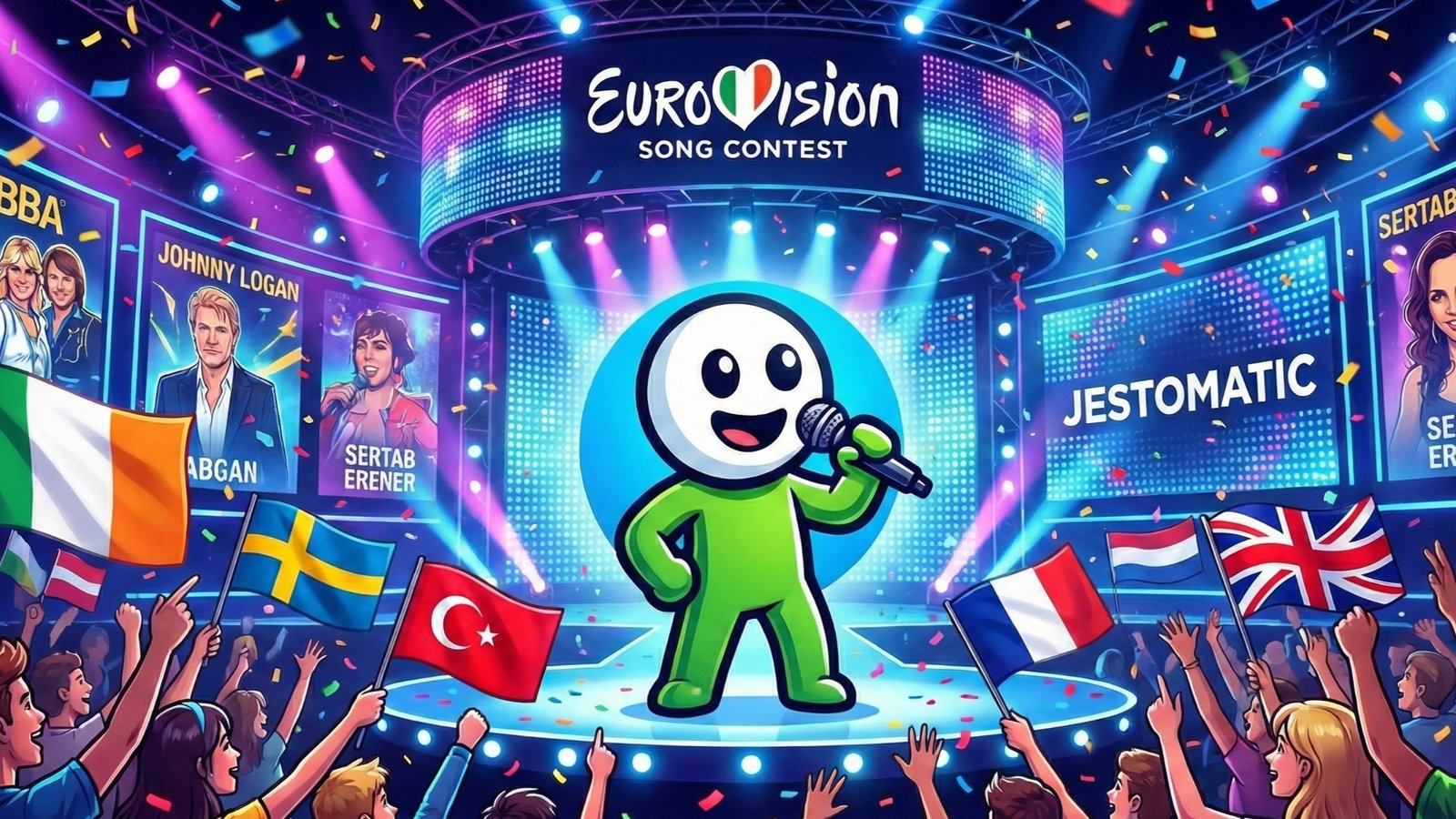 EUROVISION 2026 JESTOMATIC BANNERI